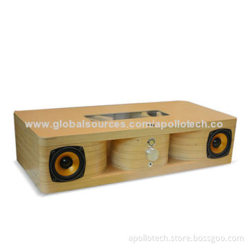 Wooden Bluetooth Speaker, with 20Hz-20kHz Frequency Response, 10m RF Range, 518*252*126mm and 5,500g